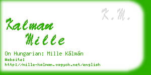 kalman mille business card