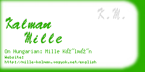 kalman mille business card